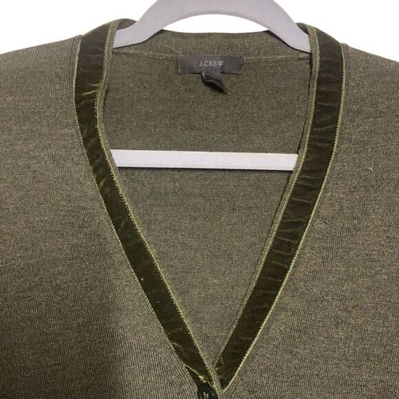 J. Crew Harlow Cardigan with Velvet Trim - Picture 4 of 6
